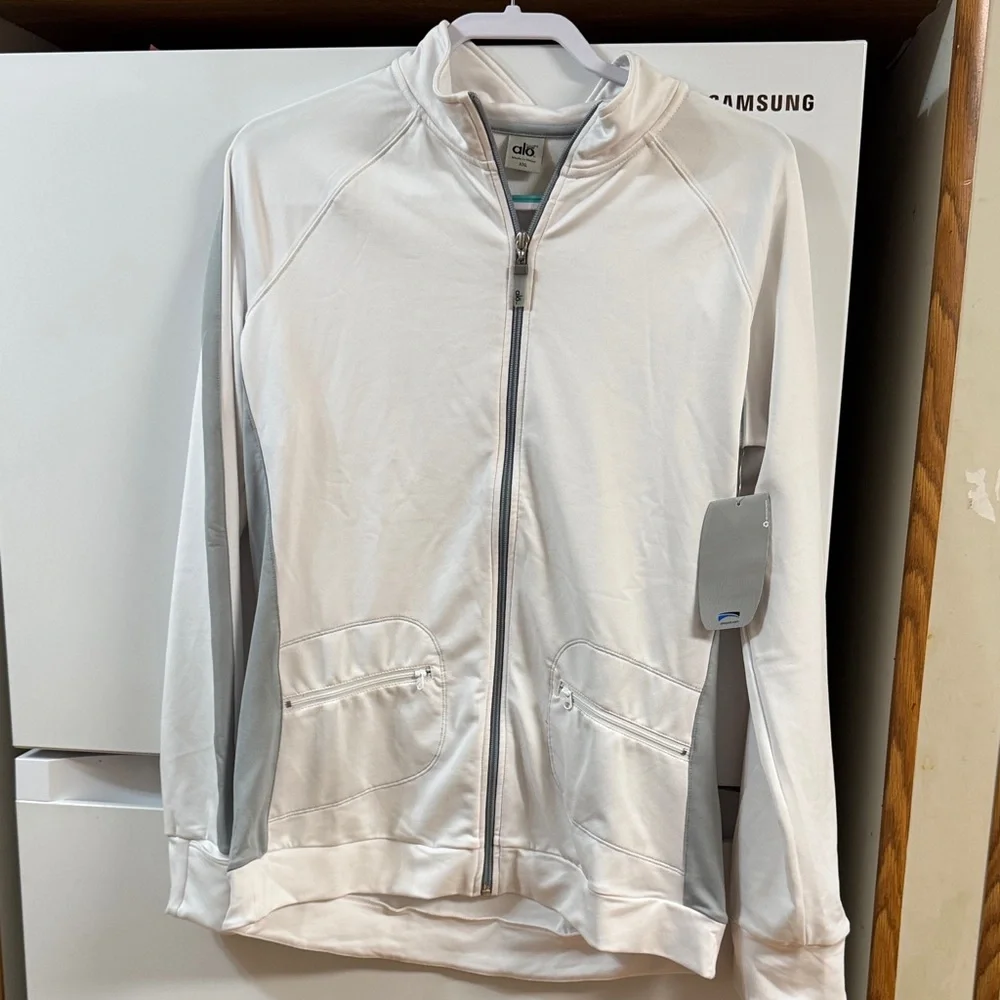ALO Yoga Cream Zip-Up Jacket